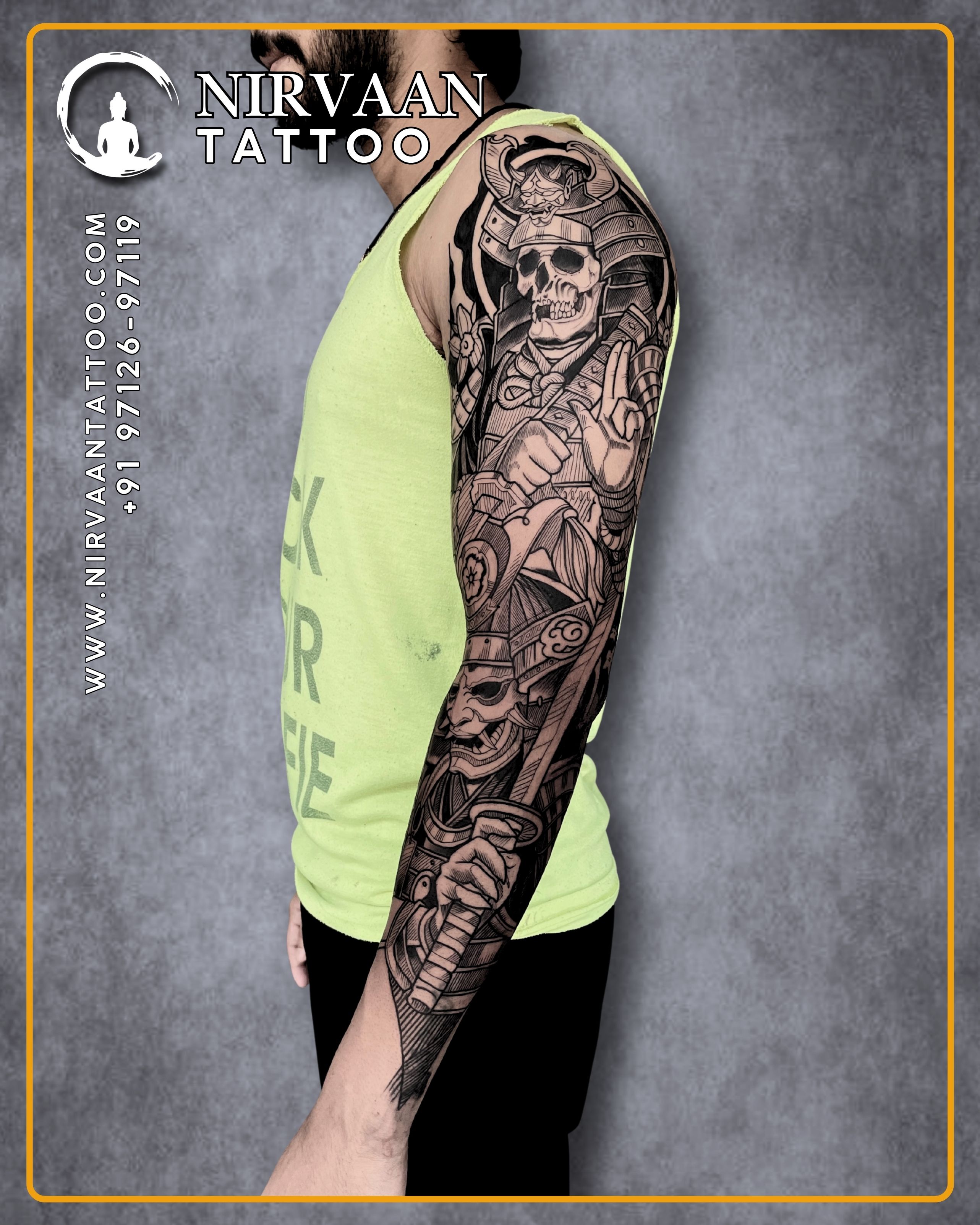 Japanese full sleeve tattoo design